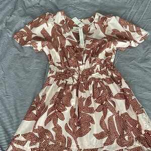 Anthropologie The Somerset Maxi Dress Boho Cotton Tiered Floral Sz XS Floral